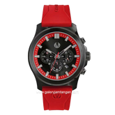 CHRIST VERRA REVSPORT CV 12153G-36 BLK/RED Red Dial Black Rubber Strap